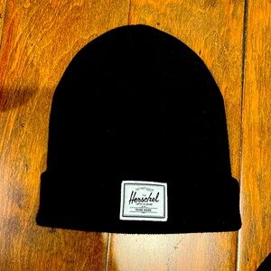Herschel black beanie for baby. Worn one time.